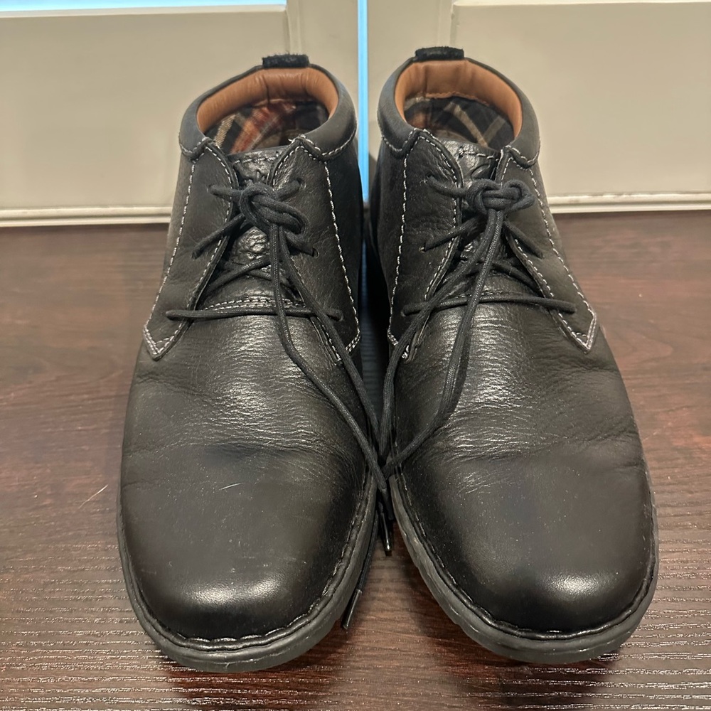 Clark’s Men’s Stratton Limit Black Leather, Size 9.5 Extra Wide